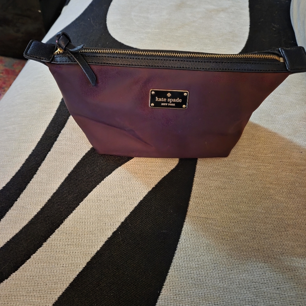 Kate Spade Deep Maroon Zip Pouch